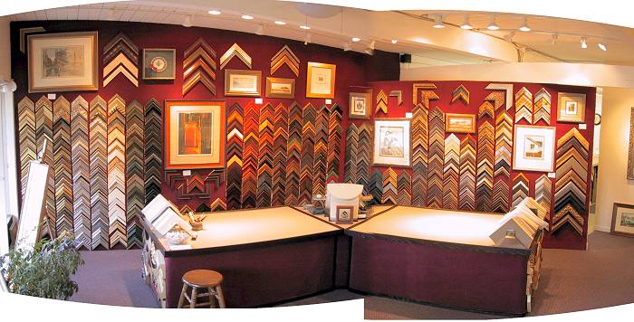 Our custom matting and framing shop is located in downtown Novato, CA.